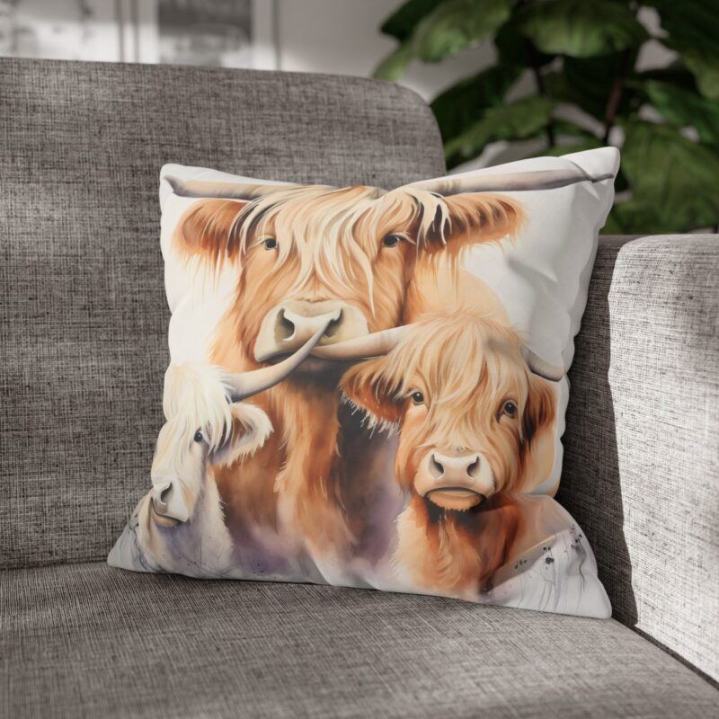 Highland Cows Double-Sided Cushion Cover