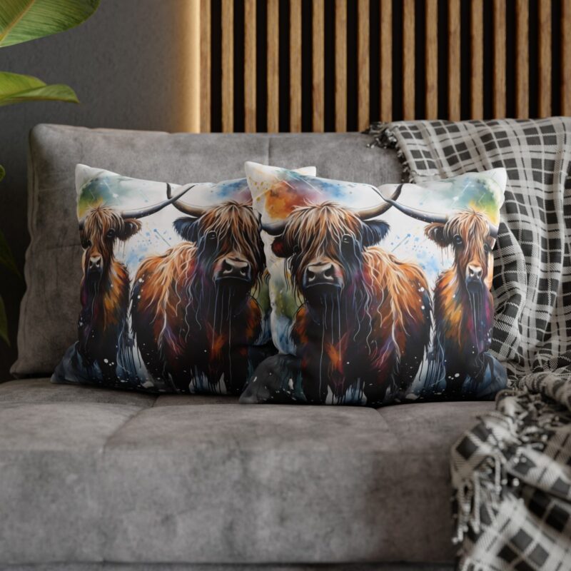 Highland Cows Double-Sided Cushion Cover