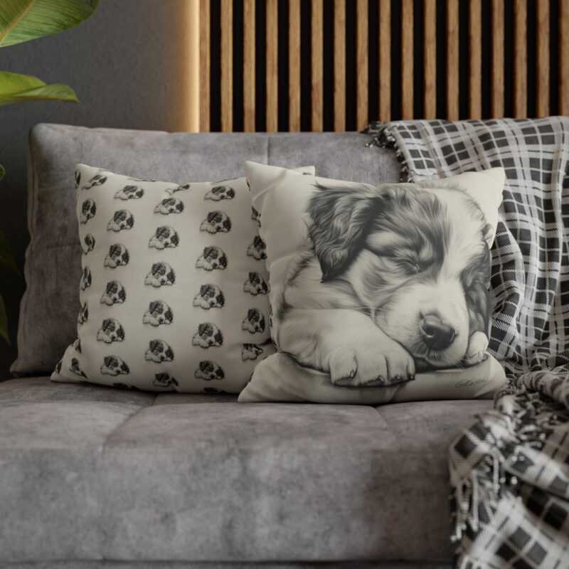 Australian Shepherd Dog Square Double-Sided Cushion Cover