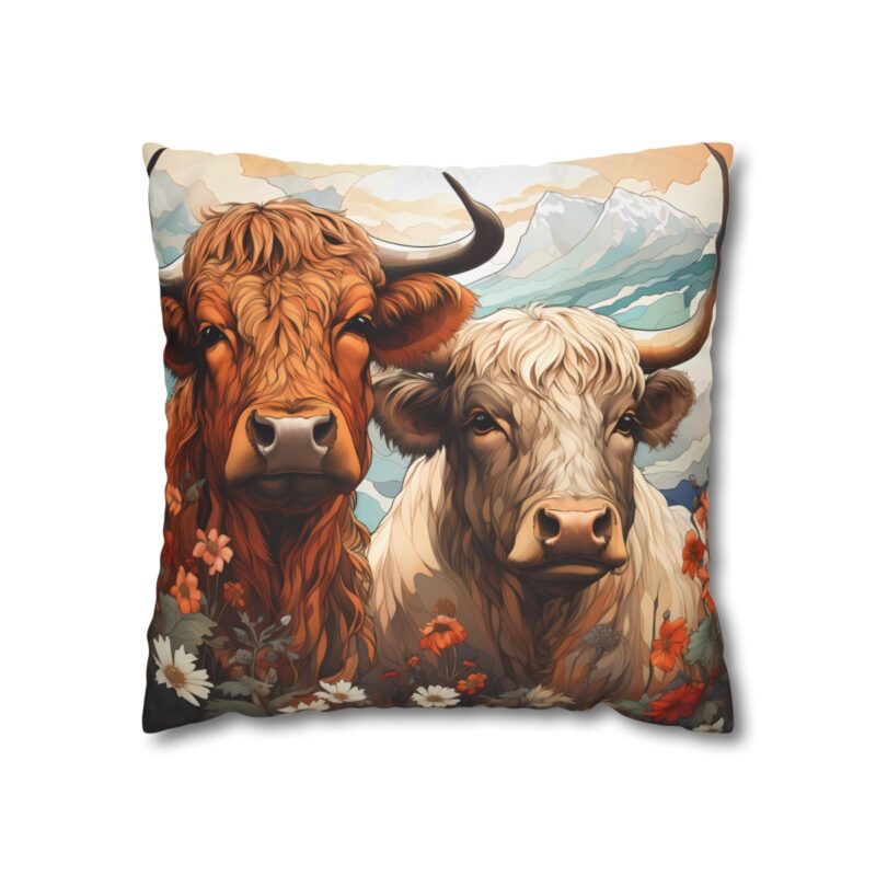 Highland Cows Double-Sided Cushion Cover