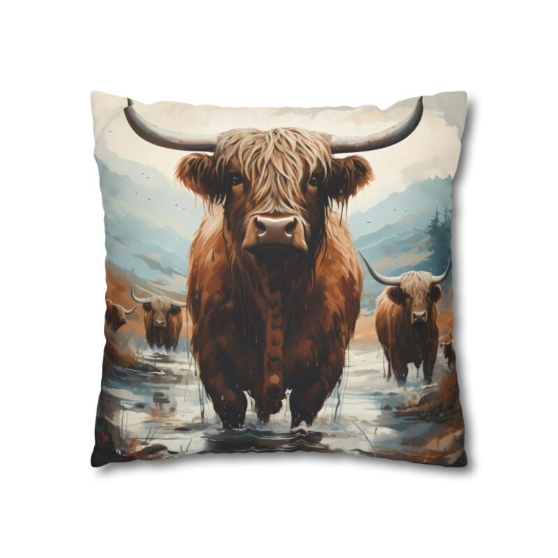 Highland Cows Double-Sided Cushion Cover