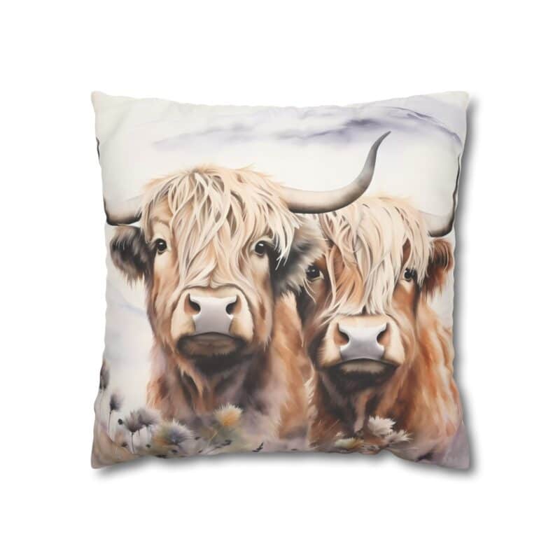 Highland Cows Double-Sided Cushion Cover