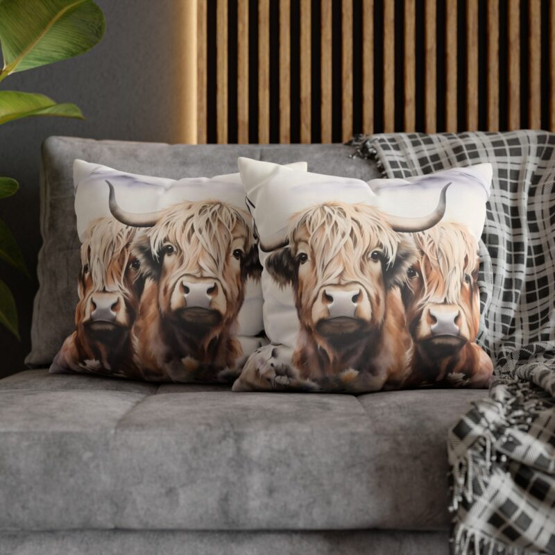 Highland Cows Double-Sided Cushion Cover