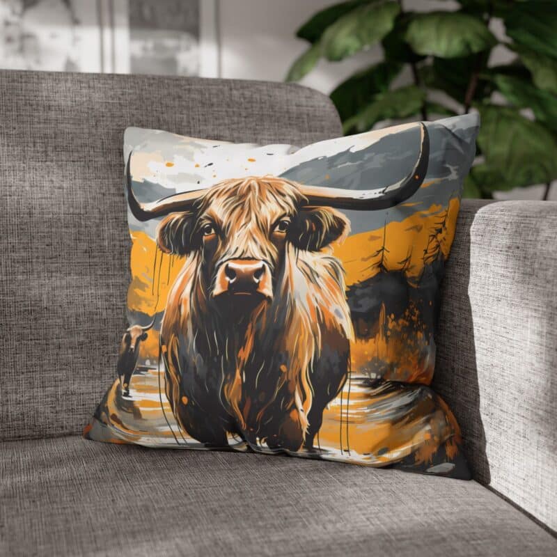 Highland Cows Double-Sided Cushion Cover