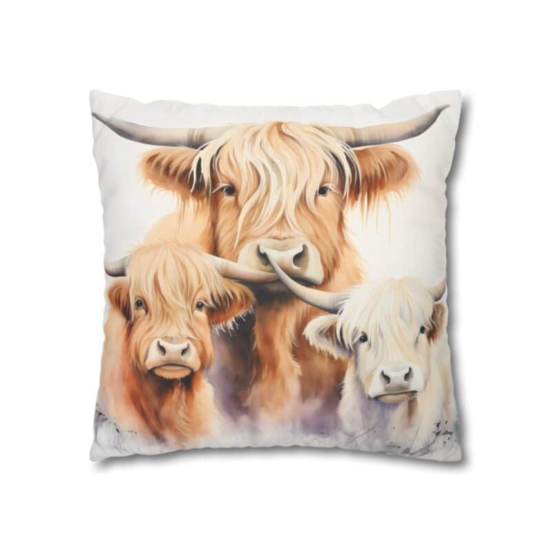 Highland Cows Double-Sided Cushion Cover