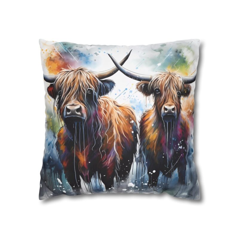 Highland Cows Double-Sided Cushion Cover