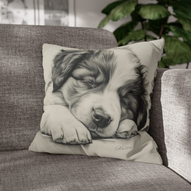 Australian Shepherd Dog Square Double-Sided Cushion Cover