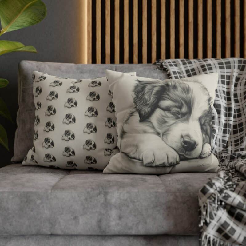 Australian Shepherd Dog Square Double-Sided Cushion Cover