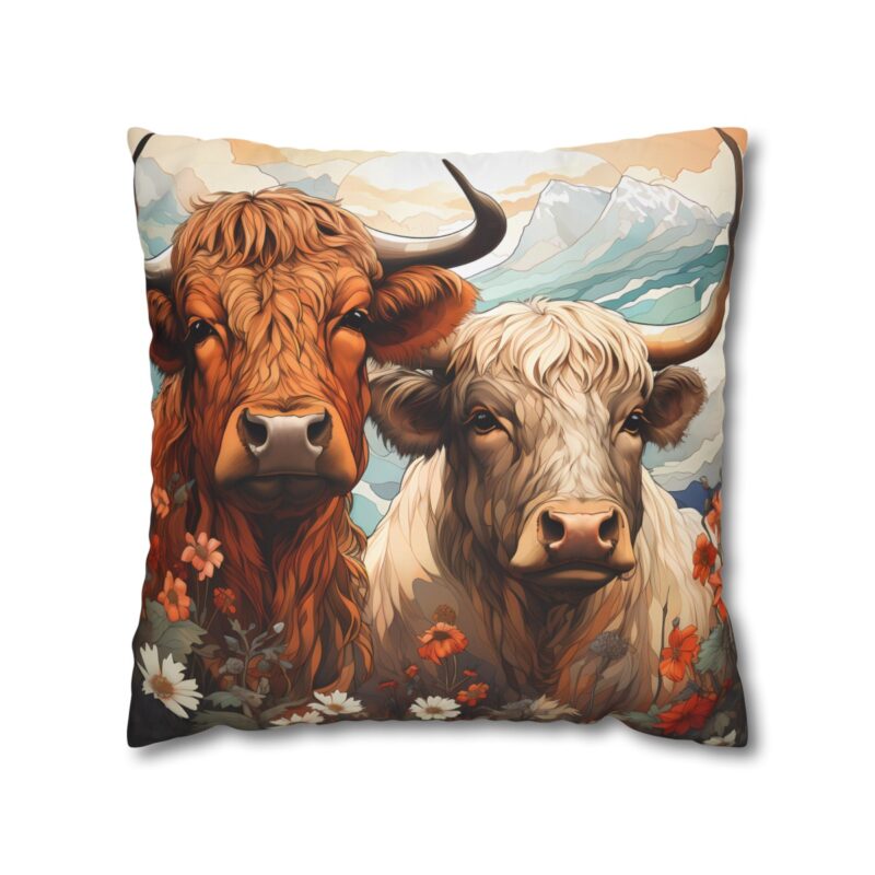 Highland Cows Double-Sided Cushion Cover