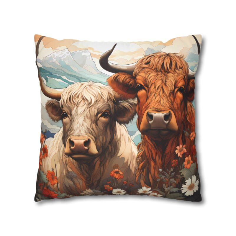 Highland Cows Double-Sided Cushion Cover