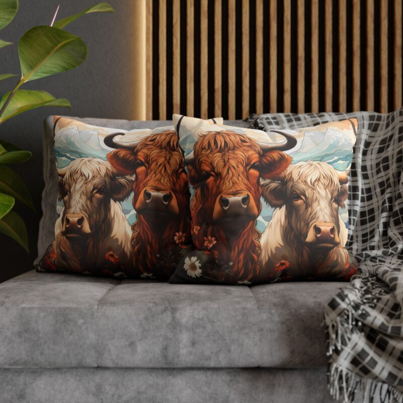 Highland Cows Double-Sided Cushion Cover