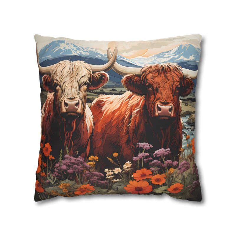 Highland Cows Double-Sided Cushion Cover