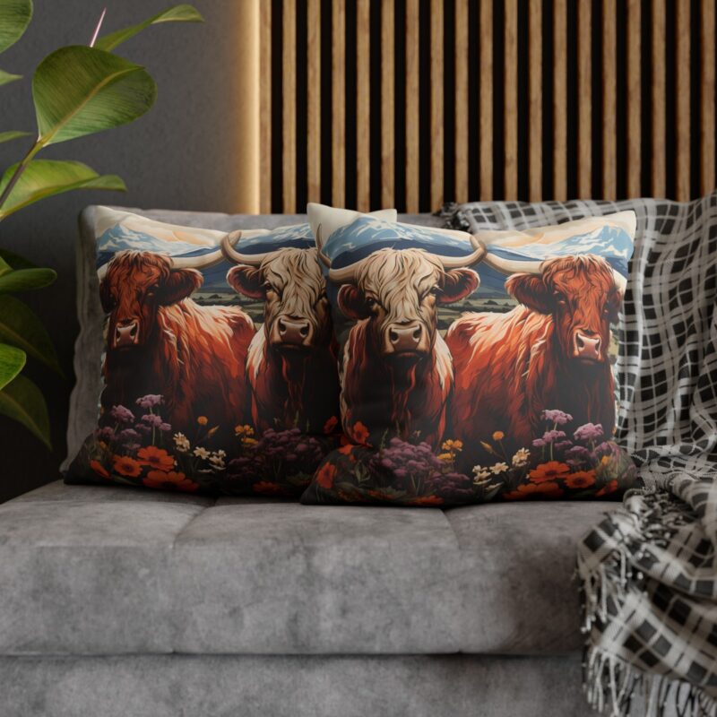 Highland Cows Double-Sided Cushion Cover