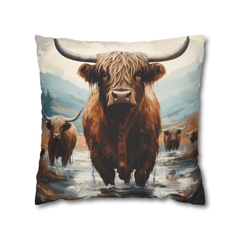 Highland Cows Double-Sided Cushion Cover