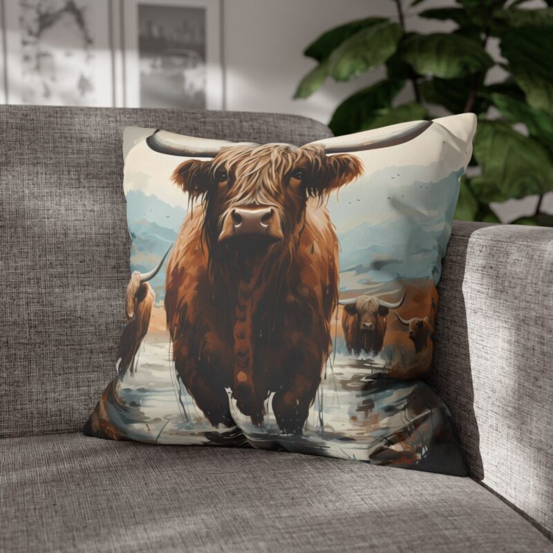 Highland Cows Double-Sided Cushion Cover