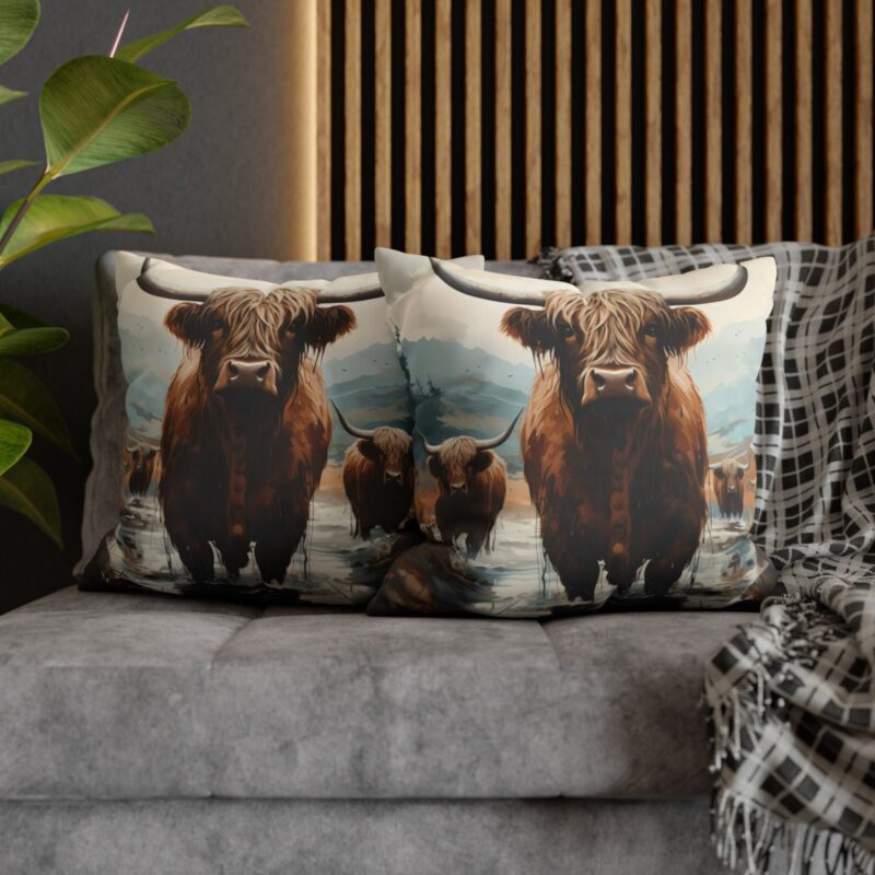 Highland Cows Double-Sided Cushion Cover