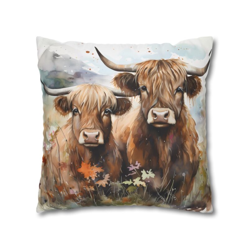 Highland Cows Double-Sided Cushion Cover