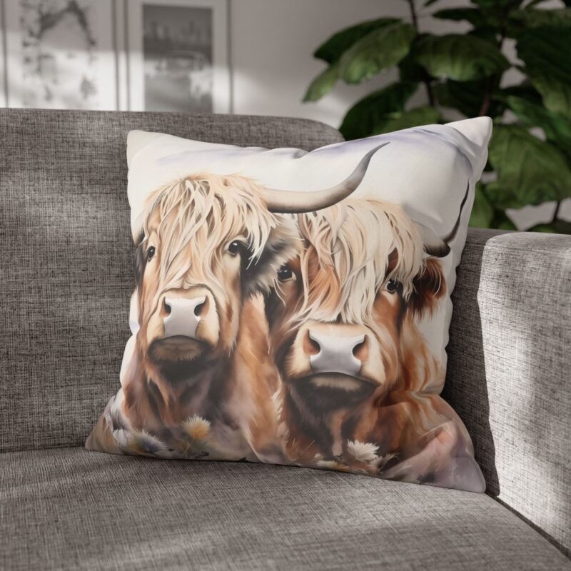 Highland Cows Double-Sided Cushion Cover