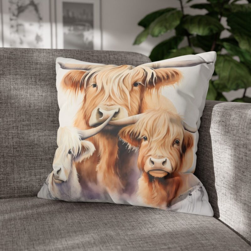 Highland Cows Double-Sided Cushion Cover