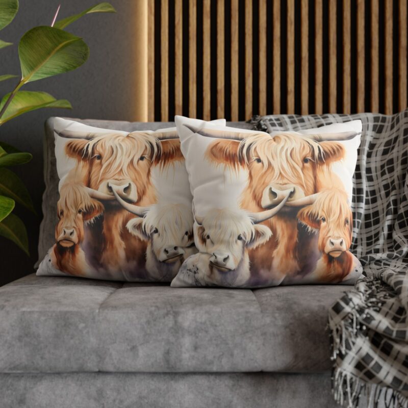 Highland Cows Double-Sided Cushion Cover