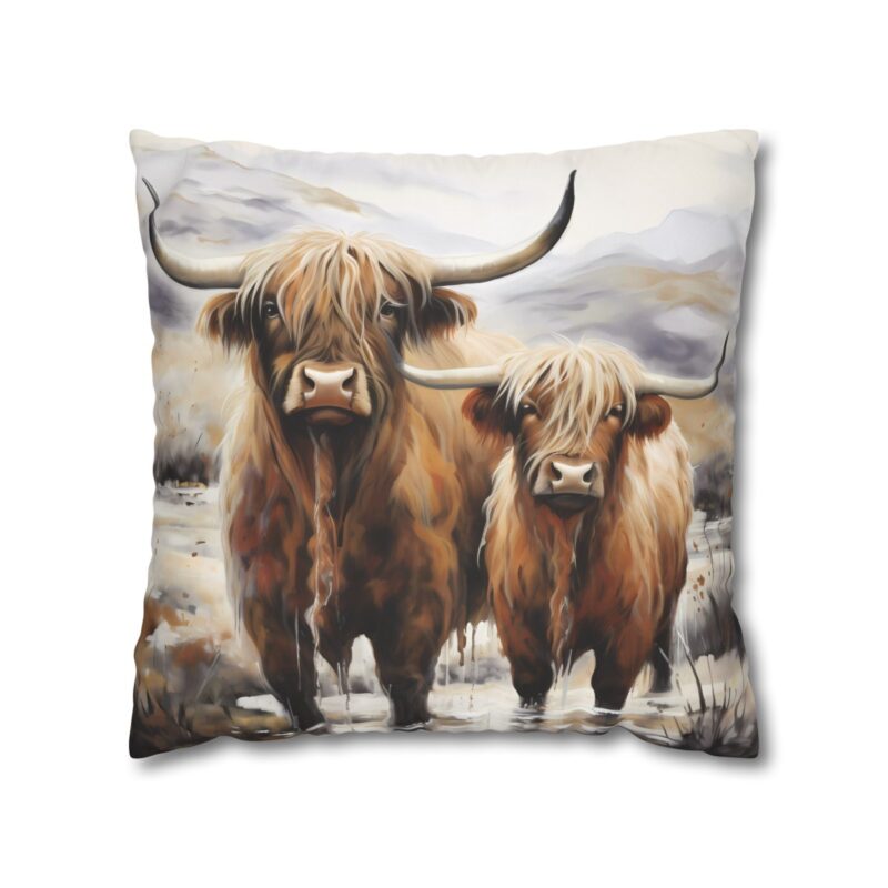 Highland Cows Double-Sided Cushion Cover