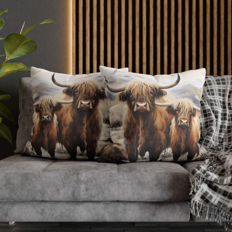 Highland Cows Double-Sided Cushion Cover