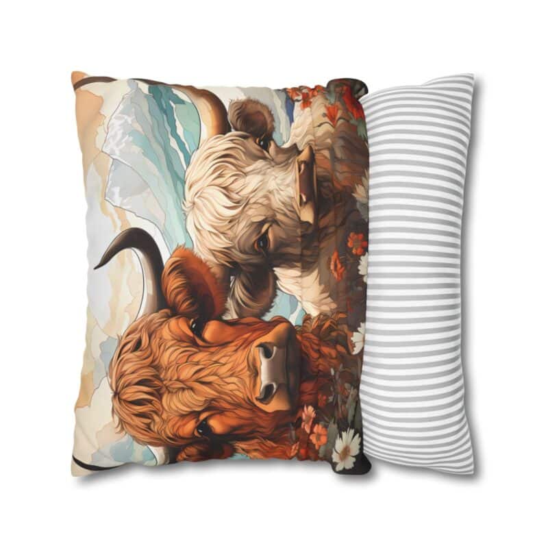 Highland Cows Double-Sided Cushion Cover