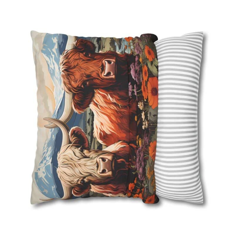 Highland Cows Double-Sided Cushion Cover