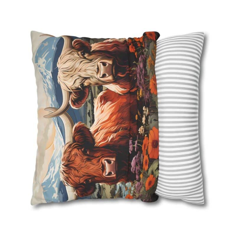 Highland Cows Double-Sided Cushion Cover