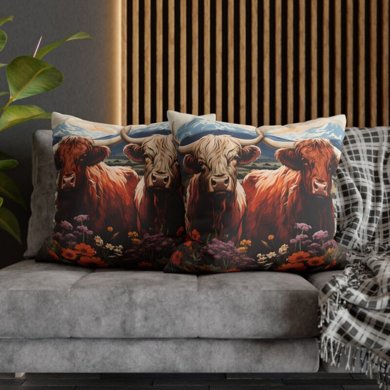 Highland Cows Double-Sided Cushion Cover