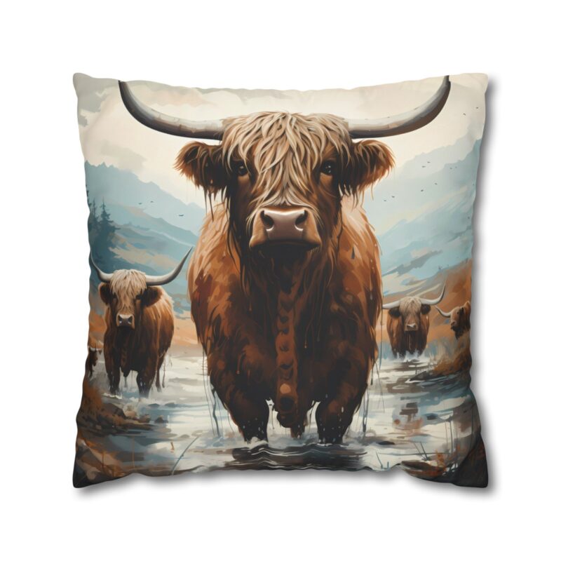 Highland Cows Double-Sided Cushion Cover