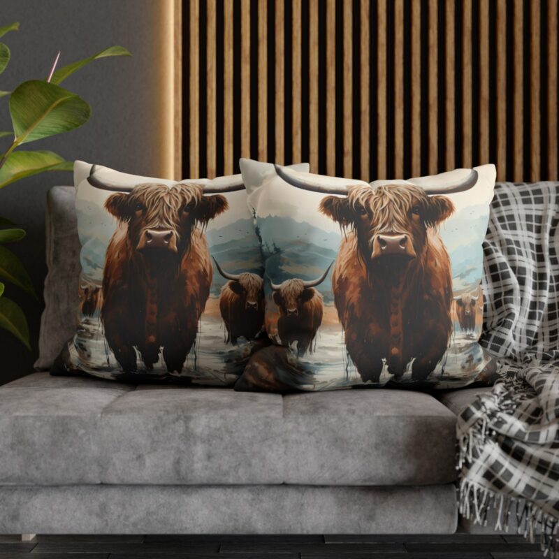 Highland Cows Double-Sided Cushion Cover