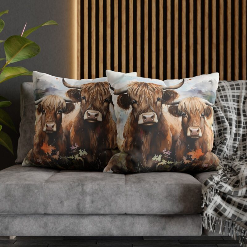 Highland Cows Double-Sided Cushion Cover