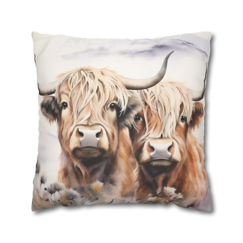 Highland Cows Double-Sided Cushion Cover