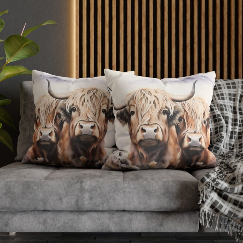 Highland Cows Double-Sided Cushion Cover