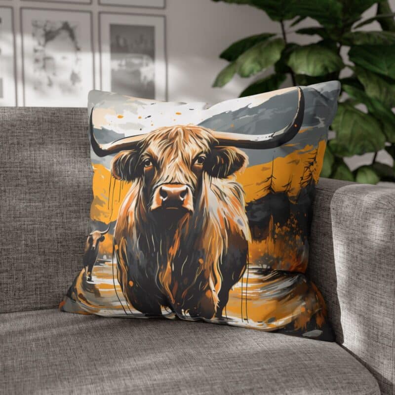 Highland Cows Double-Sided Cushion Cover