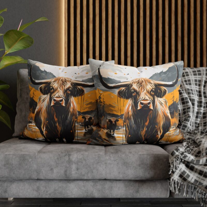 Highland Cows Double-Sided Cushion Cover