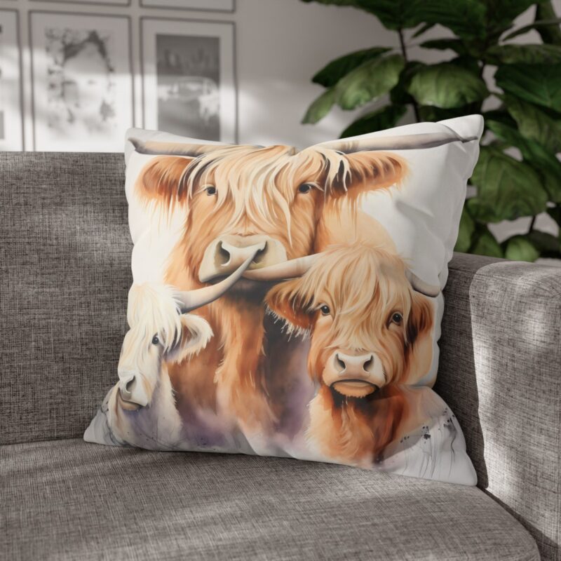 Highland Cows Double-Sided Cushion Cover