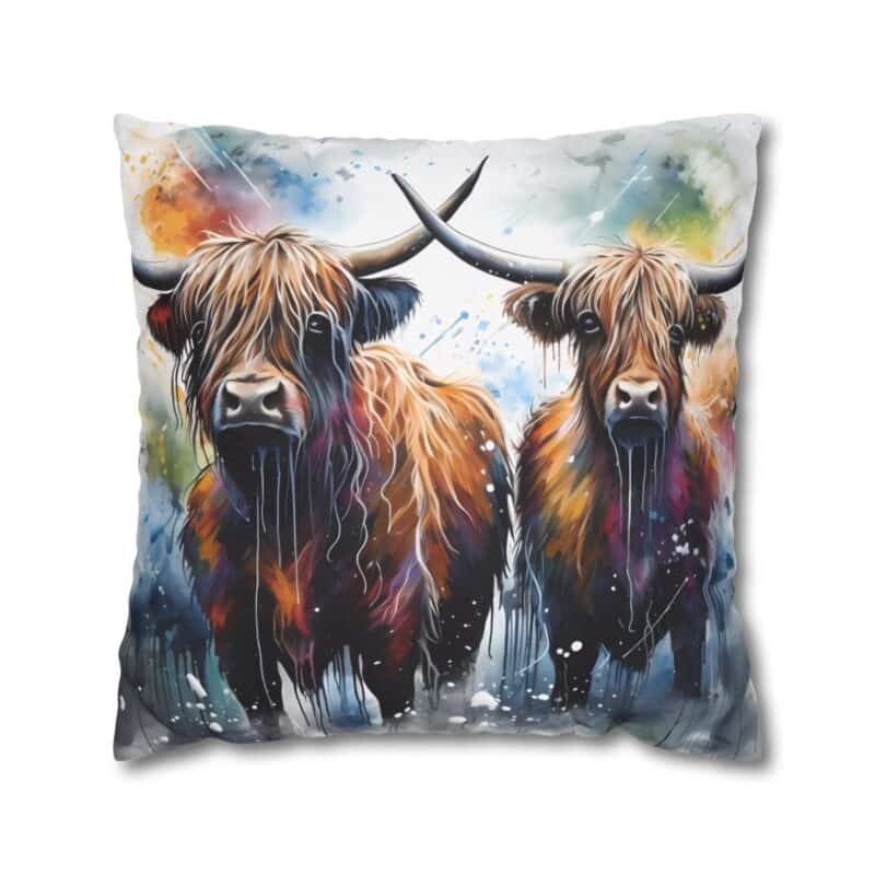 Highland Cows Double-Sided Cushion Cover