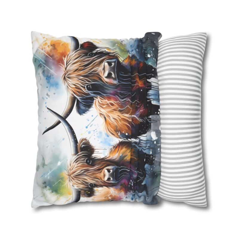 Highland Cows Double-Sided Cushion Cover