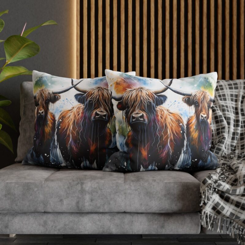 Highland Cows Double-Sided Cushion Cover