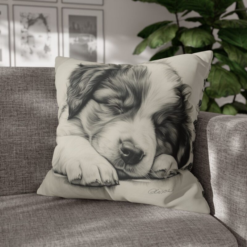 Australian Shepherd Dog Square Double-Sided Cushion Cover