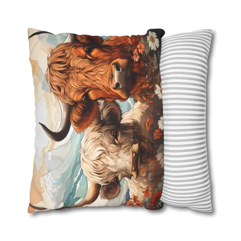 Highland Cows Double-Sided Cushion Cover