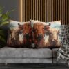 Highland Cows Double-Sided Cushion Cover