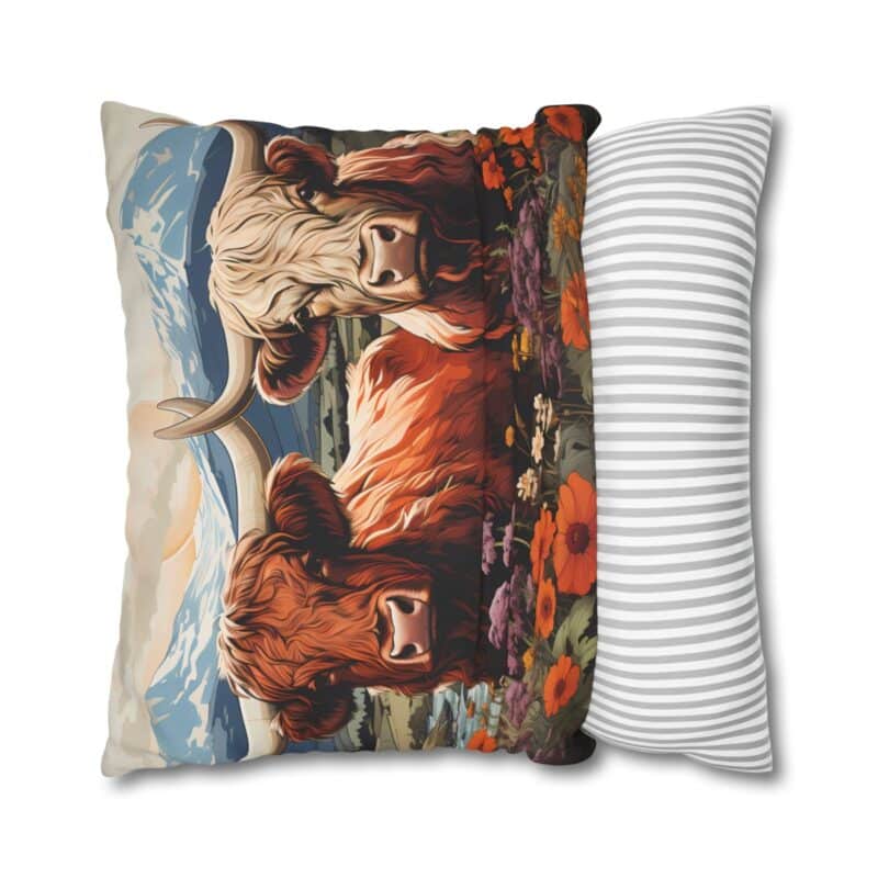 Highland Cows Double-Sided Cushion Cover