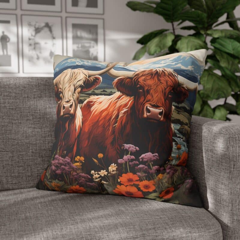 Highland Cows Double-Sided Cushion Cover