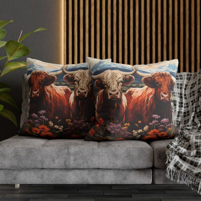 Highland Cows Double-Sided Cushion Cover