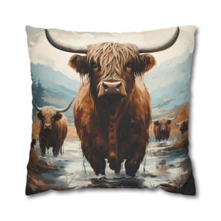 Highland Cows Double-Sided Cushion Cover