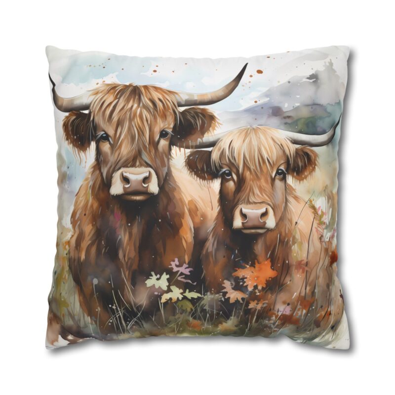 Highland Cows Double-Sided Cushion Cover