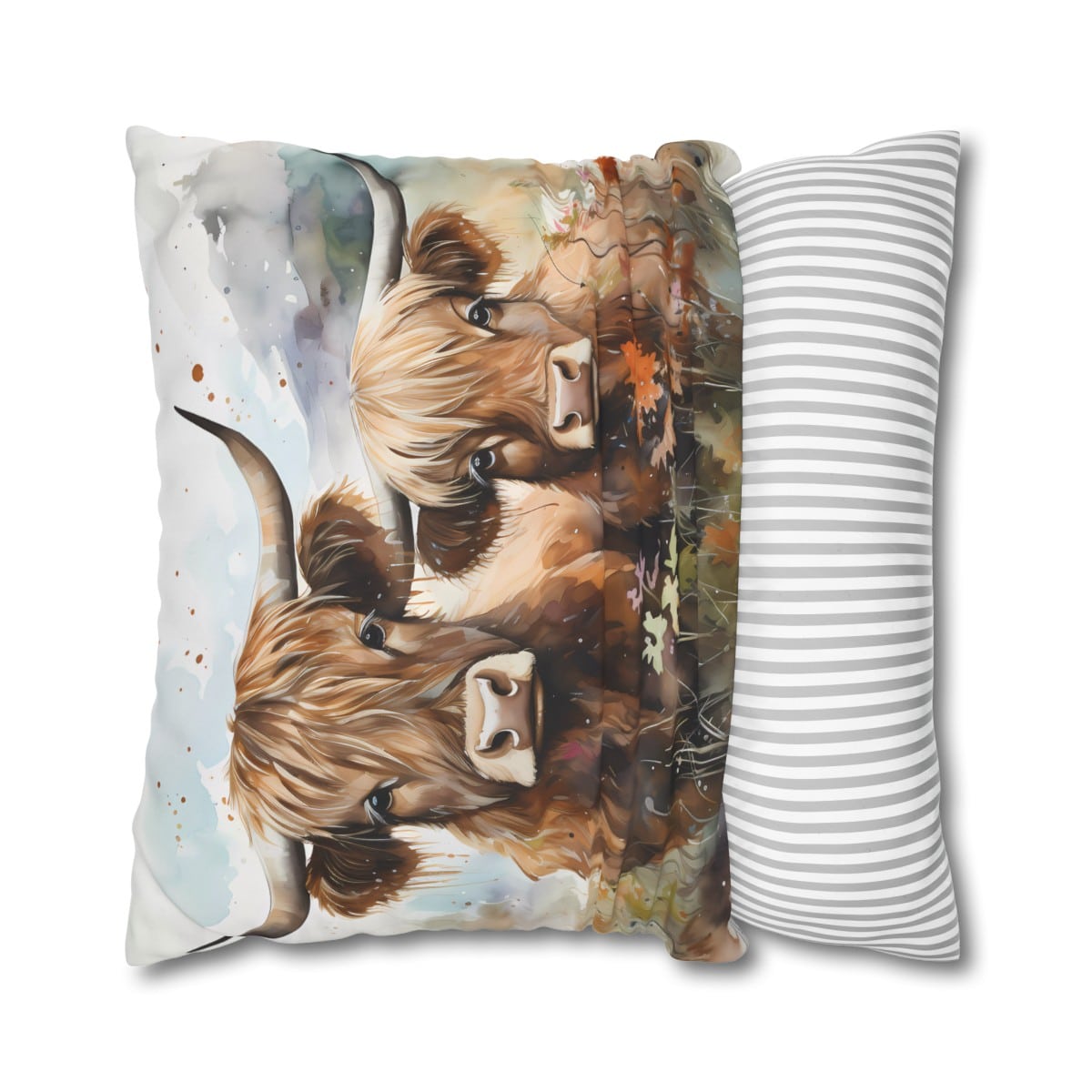 Highland Cows Double-Sided Cushion Cover